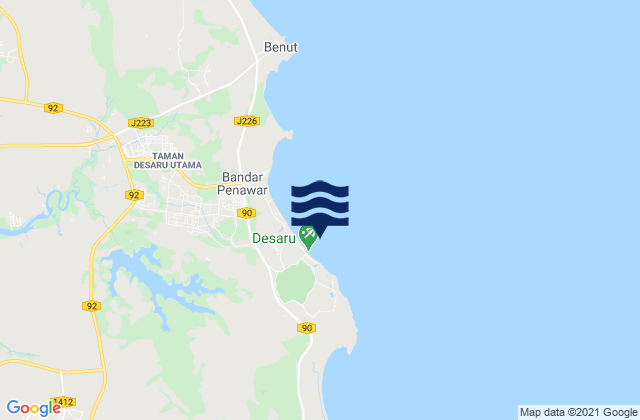 Desaru, Malaysiaの潮見表地図