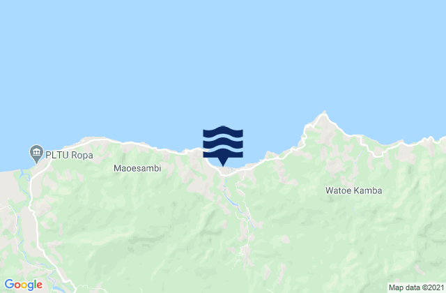 Detuwane, Indonesiaの潮見表地図