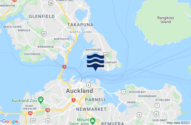 Devonport Naval Base, New Zealandの潮見表地図