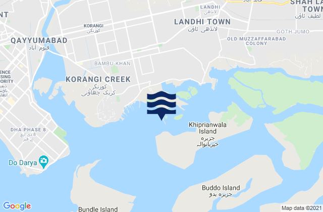Dhari Island, Pakistanの潮見表地図