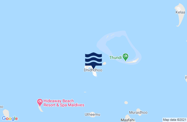 Dhidhdhoo, Maldivesの潮見表地図