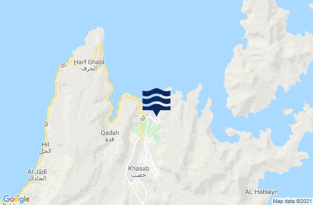 Dib Dibba, Omanの潮見表地図