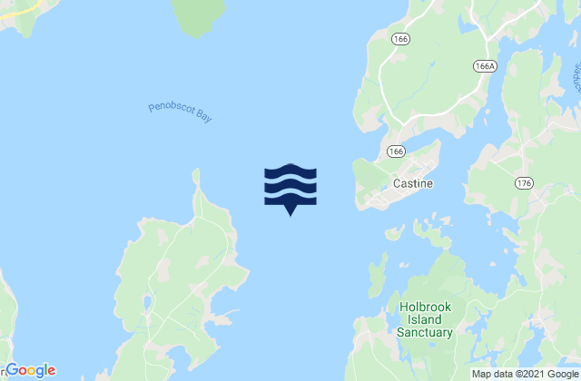 Dice Head west of Penobscot Bay, United Statesの潮見表地図