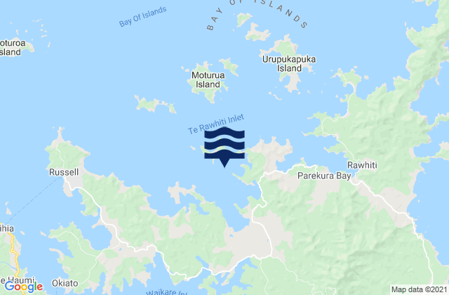 Dicks Bay, New Zealandの潮見表地図