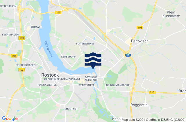 Dierkow-West, Germanyの潮見表地図