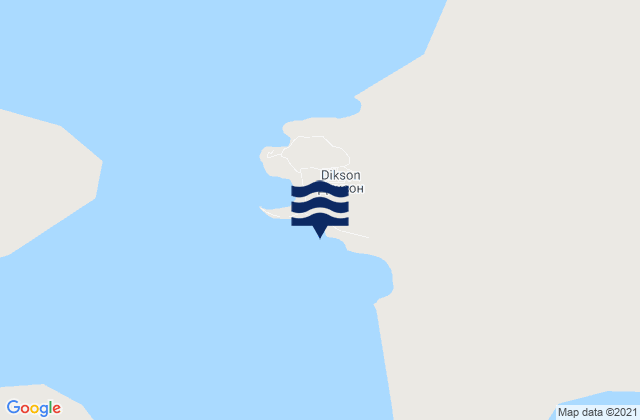 Dikson, Russiaの潮見表地図