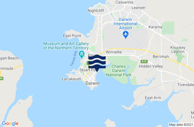 Dinah Beach, Australiaの潮見表地図