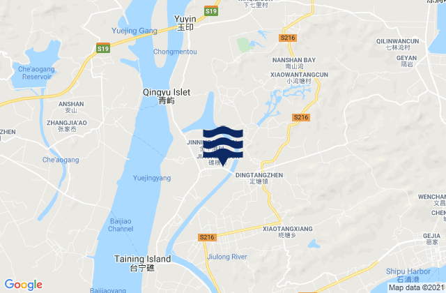 Dingtang, Chinaの潮見表地図