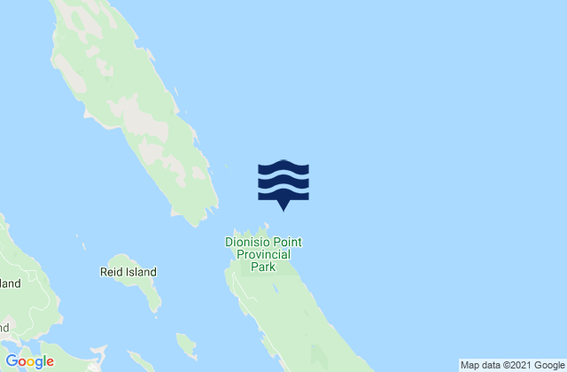 Dionisio Point, Canadaの潮見表地図