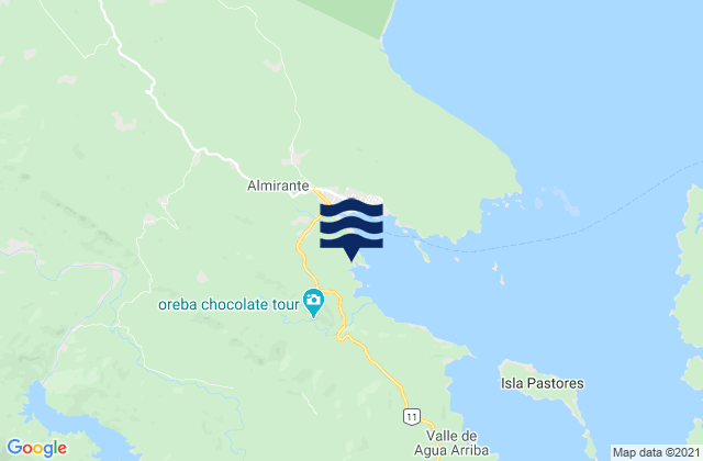 Distrito de Changuinola, Panamaの潮見表地図