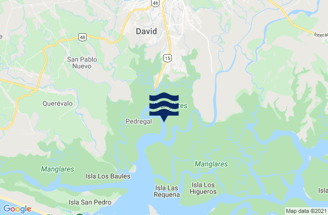 Distrito de David, Panamaの潮見表地図