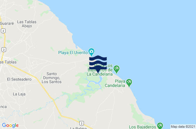 Distrito de Las Tablas, Panamaの潮見表地図