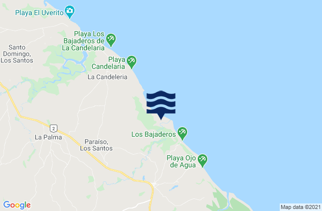 Distrito de Pocrí, Panamaの潮見表地図