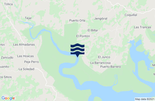 Distrito de Río de Jesús, Panamaの潮見表地図