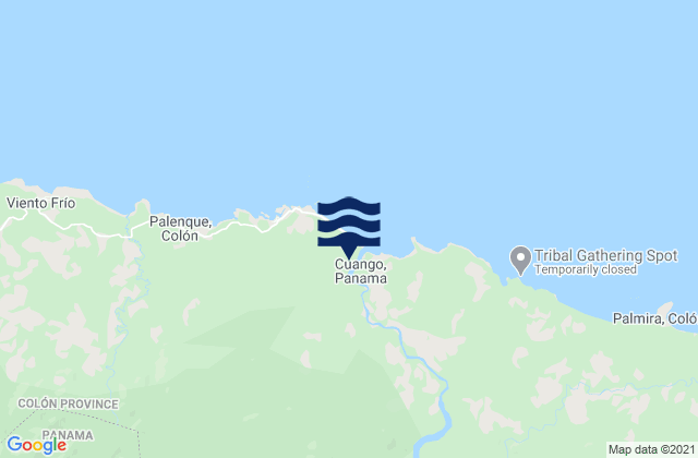 Distrito de Santa Isabel, Panamaの潮見表地図