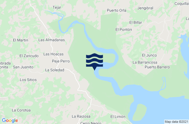 Distrito de Soná, Panamaの潮見表地図