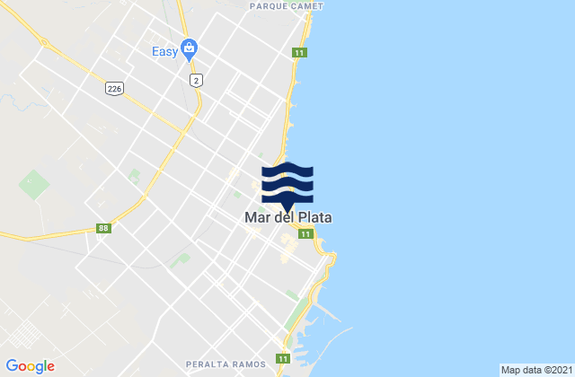 Diva (Mar del Plata), Argentinaの潮見表地図