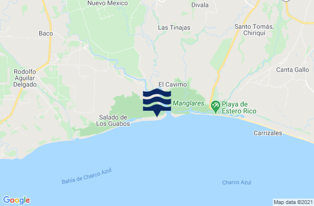 Divalá, Panamaの潮見表地図