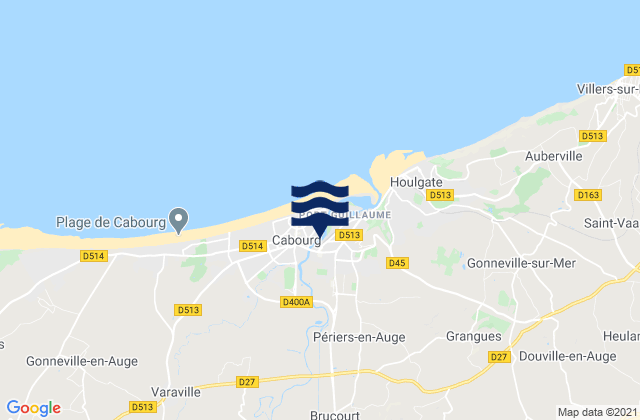 Dives-sur-Mer, Franceの潮見表地図