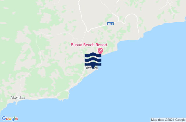 Dixcove, Ghanaの潮見表地図