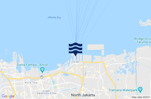 Djakarta (tandjungpriok), Indonesiaの潮見表地図