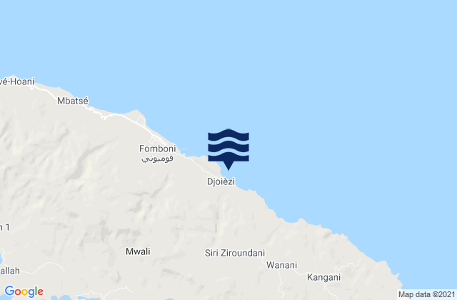 Djoyézi, Comorosの潮見表地図