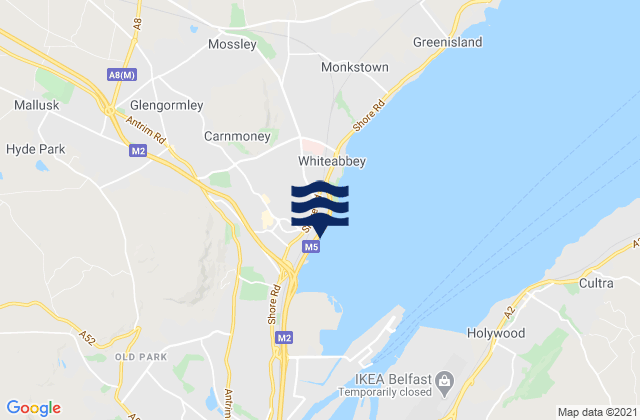 Doagh, United Kingdomの潮見表地図