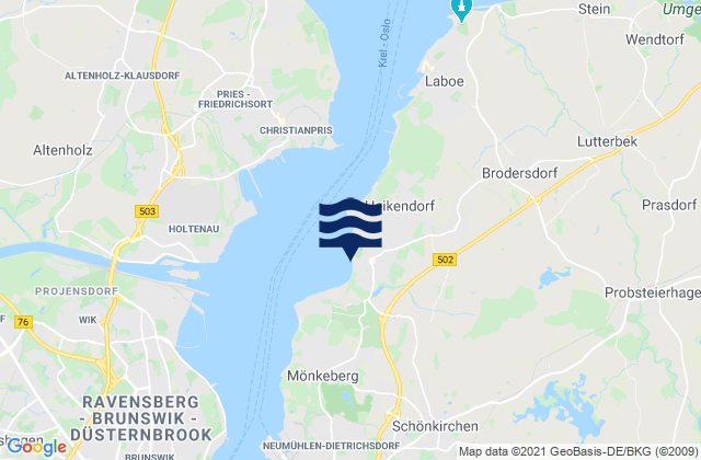 Dobersdorf, Germanyの潮見表地図