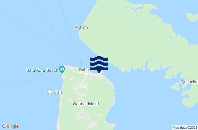 Dobo, Indonesiaの潮見表地図