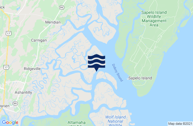 Doboy Island (North River), United Statesの潮見表地図