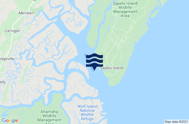 Doboy Sound, United Statesの潮見表地図