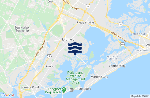 Dock Thorofare (Risley Channel), United Statesの潮見表地図