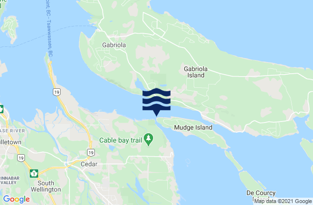 Dodd Narrows, Canadaの潮見表地図