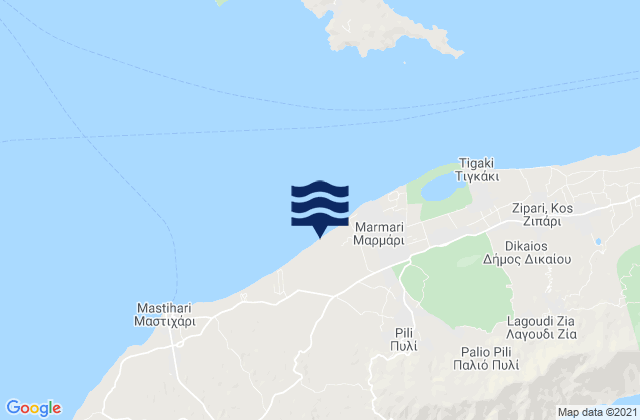 Dodecanese, Greeceの潮見表地図