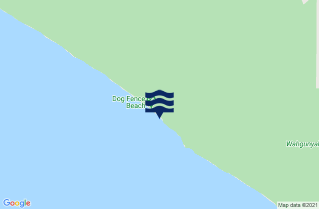 Dog Fence Beach, Australiaの潮見表地図