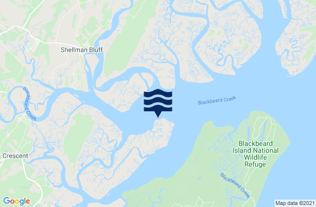Dog Hammock Sapelo River, United Statesの潮見表地図