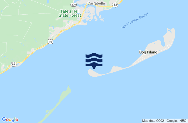 Dog Island (West End), United Statesの潮見表地図