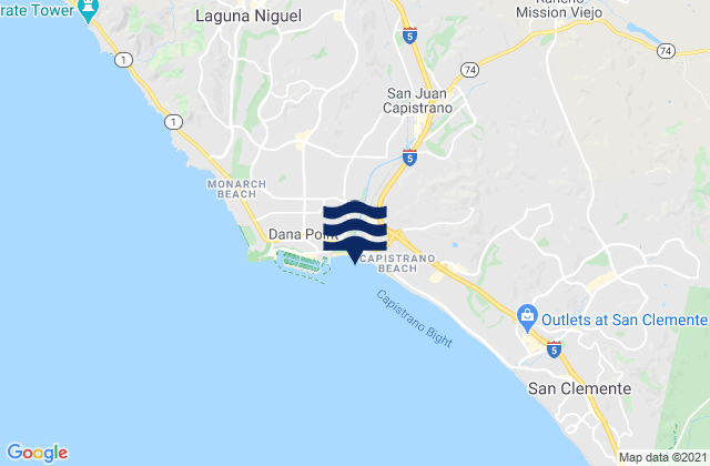 Doheny State Beach, United Statesの潮見表地図