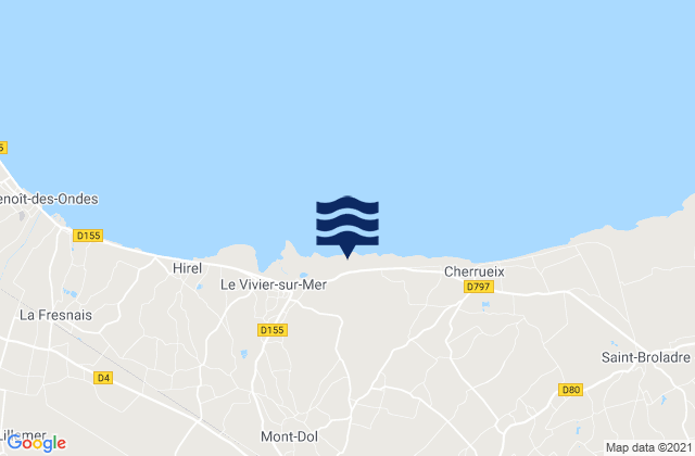 Dol-de-Bretagne, Franceの潮見表地図