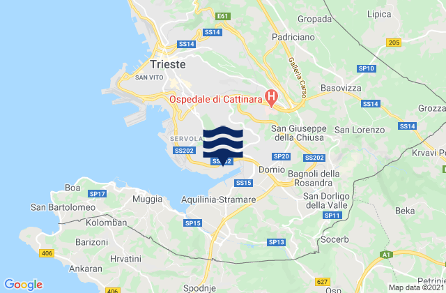 Dolina, Italyの潮見表地図
