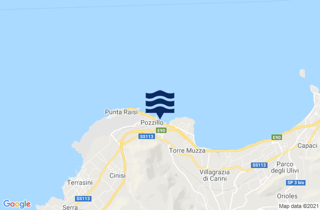 Dolphin Beach, Italyの潮見表地図
