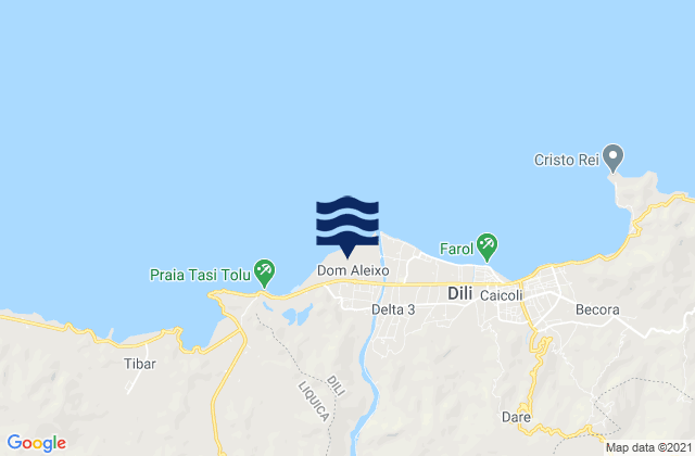 Dom Aleixo, Timor Lesteの潮見表地図