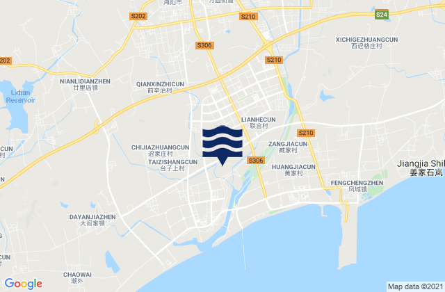 Dongcun, Chinaの潮見表地図