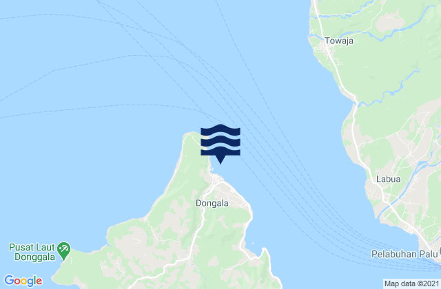 Donggala, Indonesiaの潮見表地図