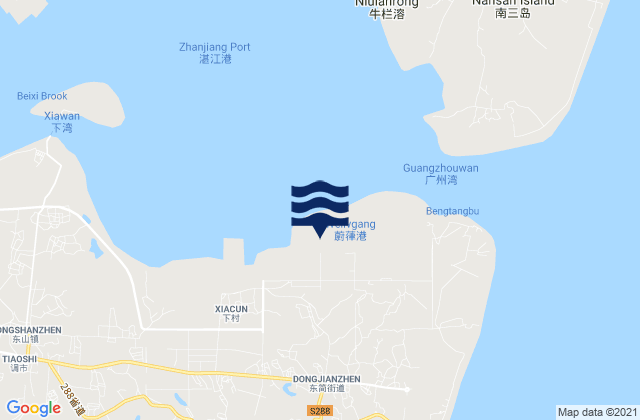 Dongjian, Chinaの潮見表地図