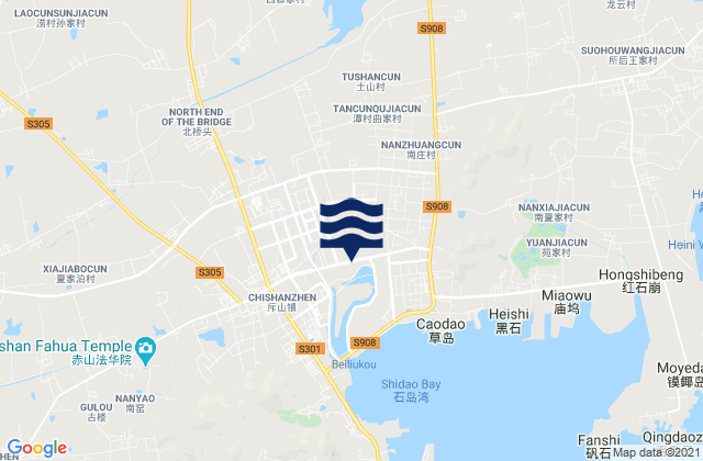 Dongshan, Chinaの潮見表地図