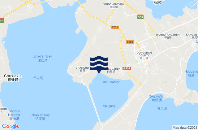 Dongyingcun, Chinaの潮見表地図