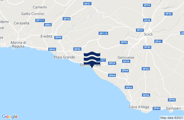 Donnalucata, Italyの潮見表地図
