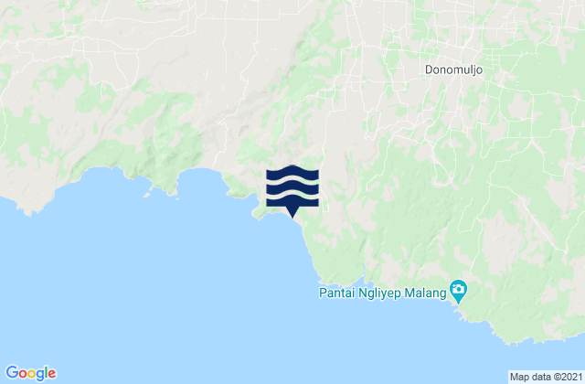 Donomulyo, Indonesiaの潮見表地図