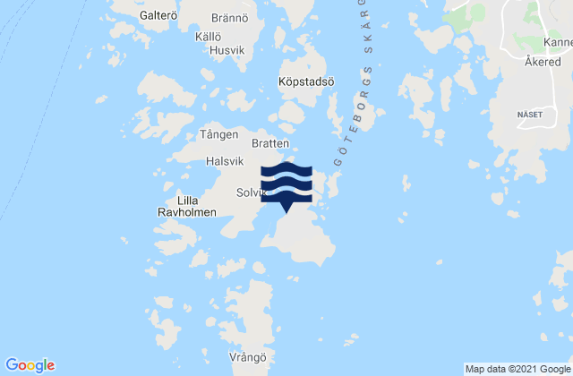 Donsö, Swedenの潮見表地図